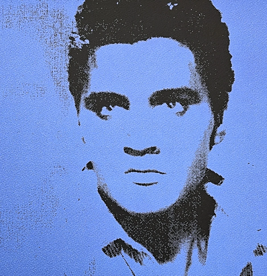 Andy Warhol - Elvis Presley modrý 252/500 - signováno, 50x50cm, limitovaná edice CMOA s certifikátem
