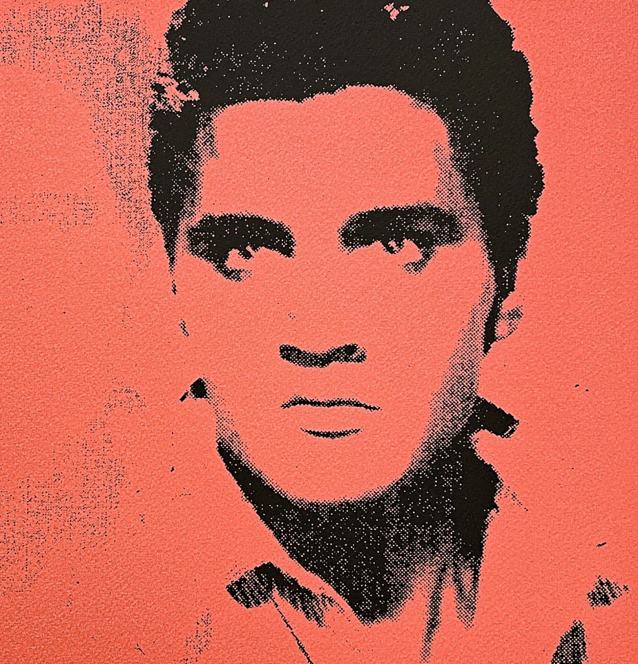 Andy Warhol - Elvis Presley červený 383/500 - signováno, 50x50cm, limitovaná edice CMOA s certifikátem