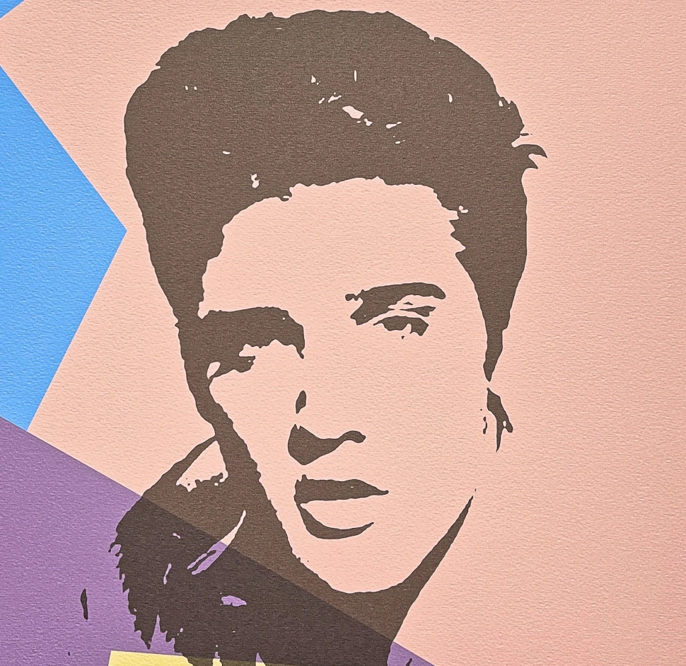 Andy Warhol - Elvis Presley v béžové 423/500 - signováno, 50x50cm, limitovaná edice CMOA s certifikátem