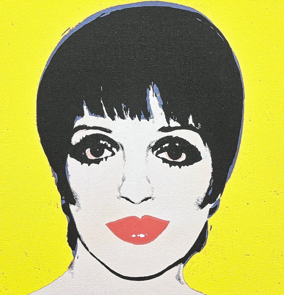 Andy Warhol - Liza Minnelli žlutá 71/500 - signováno, 50x50cm, limitovaná edice CMOA s certifikátem