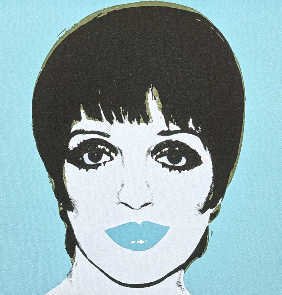 Andy Warhol - Liza Minnelli tyrkysová 251/500 - signováno, 50x50cm, limitovaná edice CMOA s certifikátem
