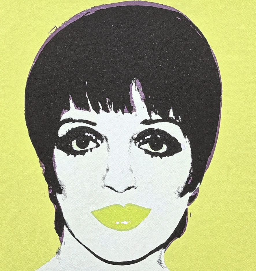 Andy Warhol - Liza Minnelli citrónová 116/500 - signováno, 50x50cm, limitovaná edice CMOA s certifikátem