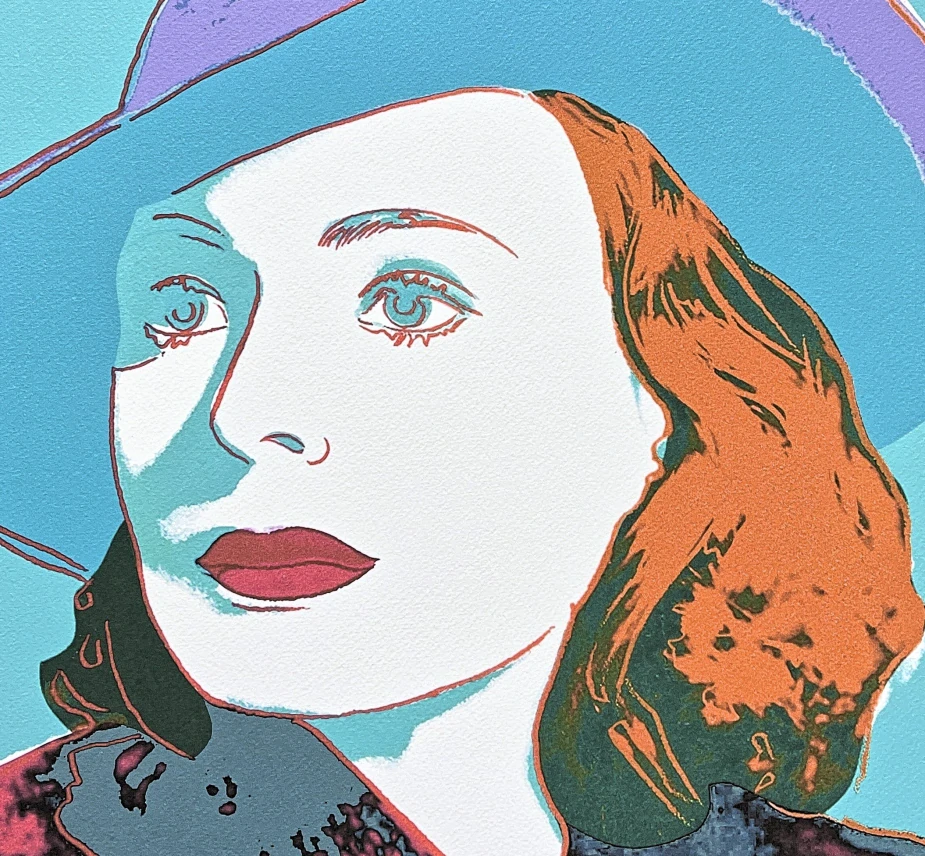 Andy Warhol - Ingrid Bergman modrá s vínovou 79/500 - signováno, 50x50cm, limitovaná edice CMOA s certifikátem