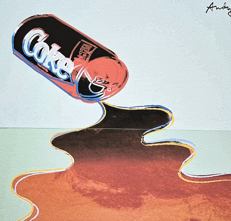 Andy Warhol - Spilled Coke 16/500 - signováno, 50x50cm, limitovaná edice CMOA s certifikátem