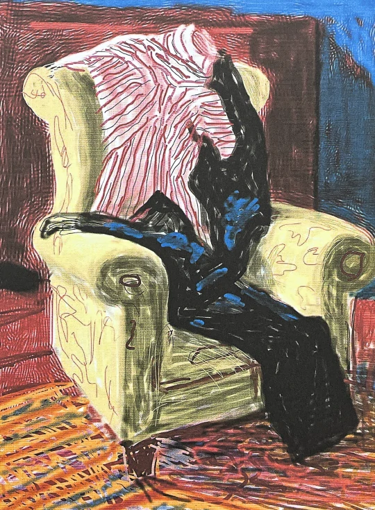 David Hockney - My shirt and trousers 65/500 - limitovaná edice, s certifikátem, 35x50 cm