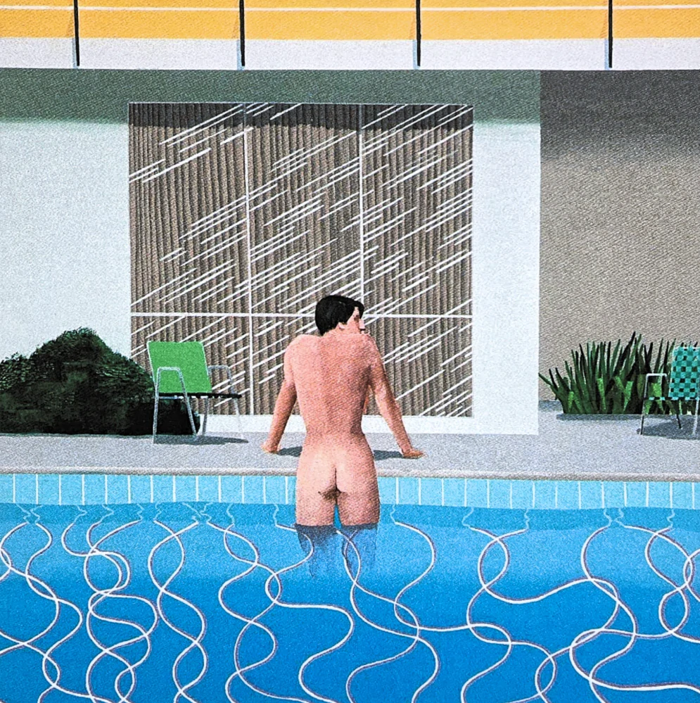 David Hockney - Peter getting out of Nick's pool 76/500 - limitovaná edice, s certifikátem, 35x50 cm