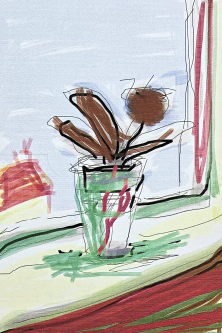 David Hockney - My bedroom window 36/500 - limitovaná edice, s certifikátem, 35x50 cm