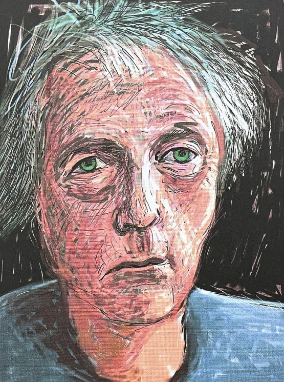 David Hockney - Self Portrait 27/500 - limitovaná edice, s certifikátem, 35x50 cm