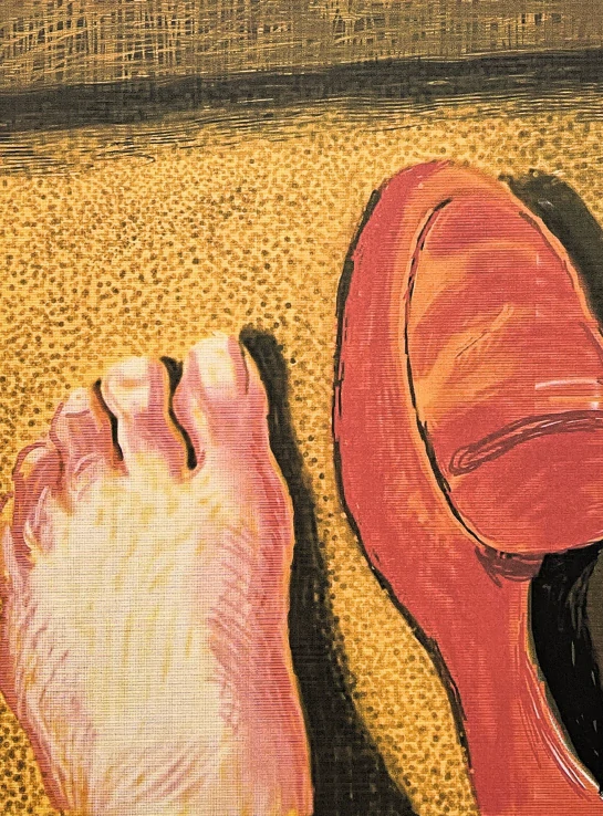 David Hockney - Leg and Shoe 170/500 - limitovaná edice, s certifikátem, 35x50 cm
