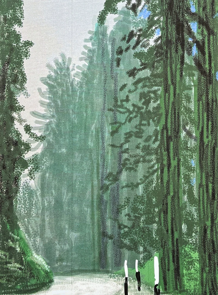 David Hockney - The Yosemite suite - Trees in the fog 31/500 - limitovaná edice s certifikátem, 35x50 cm