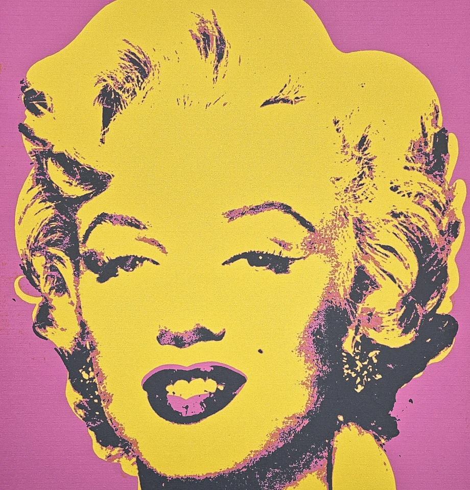 Andy Warhol - Marilyn Monroe žlutá na růžovém pozadí 12/100 - edice Leo Castelli s certifikátem