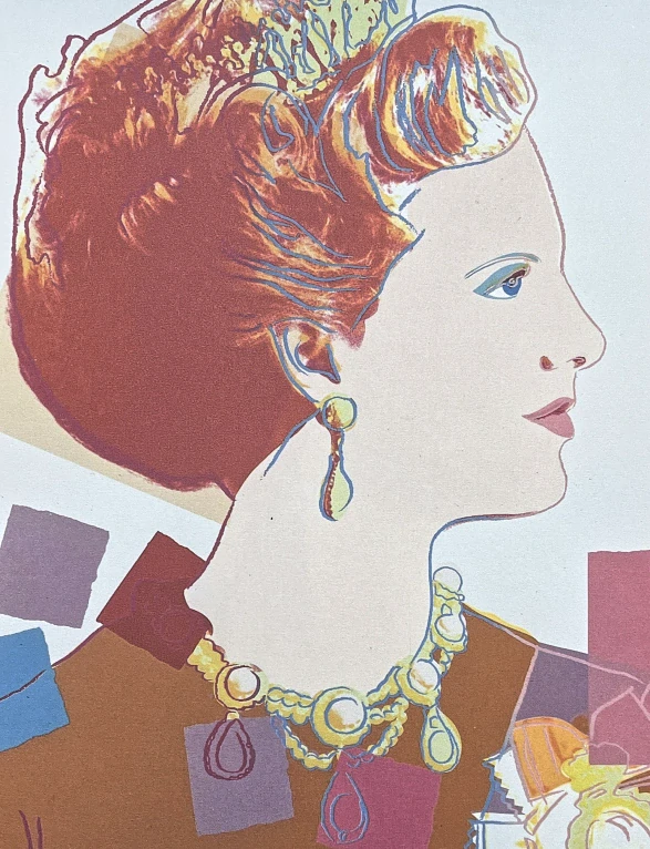 Andy Warhol - Queen Margarethe světle hnědá 15/100 - edice Leo Castelli s certifikátem