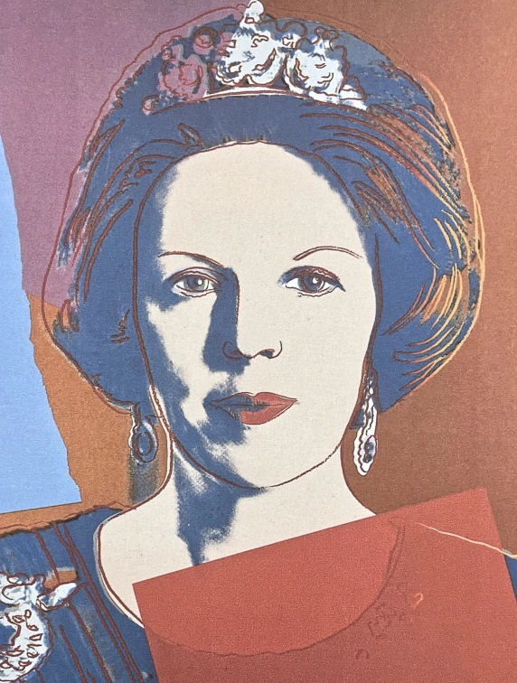 Andy Warhol - Queen Beatrix hnědá 18/100 - edice Leo Castelli s certifikátem