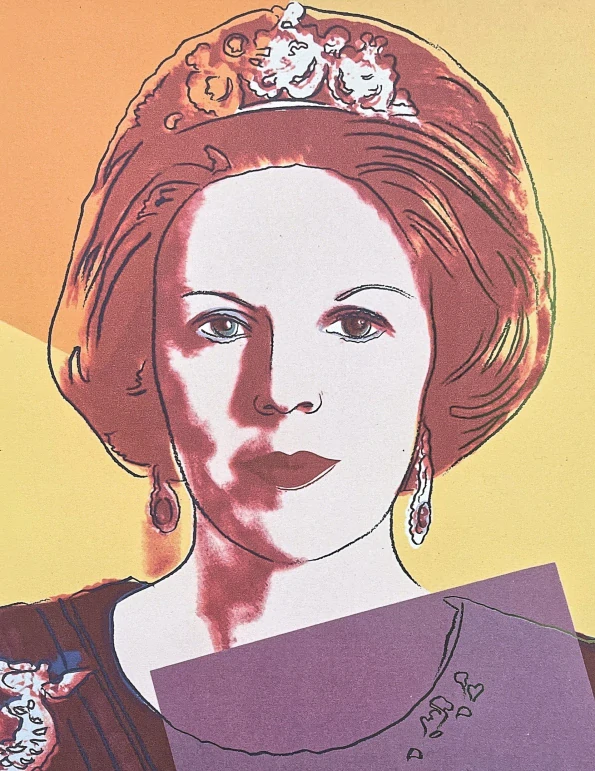 Andy Warhol - Queen Beatrix oranžová 61/100 - edice Leo Castelli s certifikátem