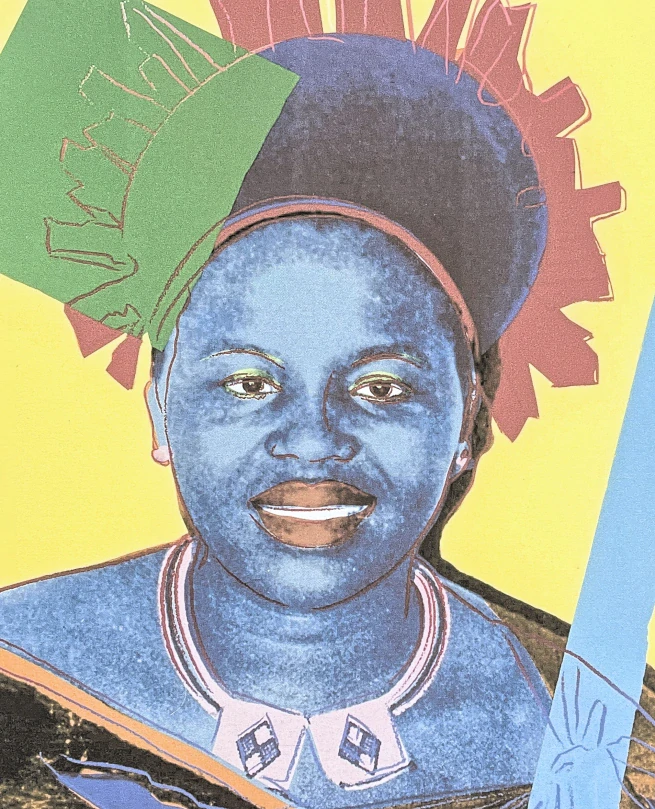 Andy Warhol - Queen Ntombi Twala of Swaziland žlutá 30/100 - edice Leo Castelli s certifikátem