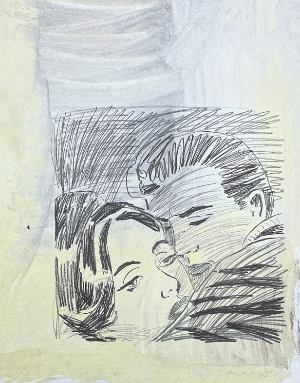 Andy Warhol - Love couple in pencil 15/100 - edice Leo Castelli s certifikátem
