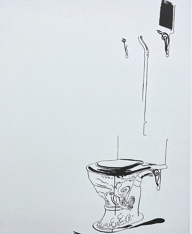 Andy Warhol - Toilet x/100 - edice Leo Castelli s certifikátem