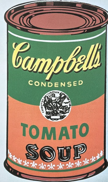 Andy Warhol - Campbell's Soup Tomato Soup zelená na bílém pozadí x/100 - edice Leo Castelli s certifikátem