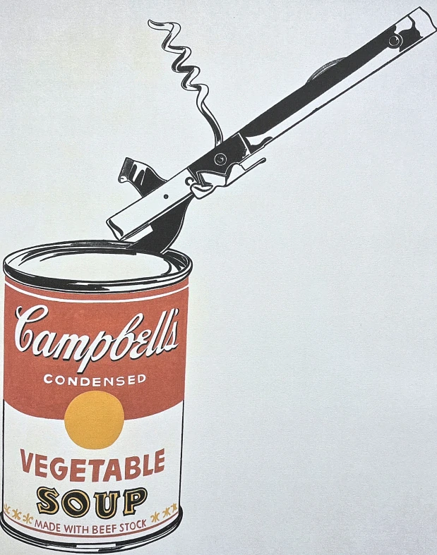 Andy Warhol - Campbell's Vegetable Soup 56/100 - edice Leo Castelli s certifikátem