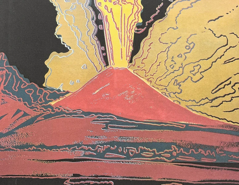 Andy Warhol - Vesuvius hnědý 57/100 - edice Leo Castelli s certifikátem