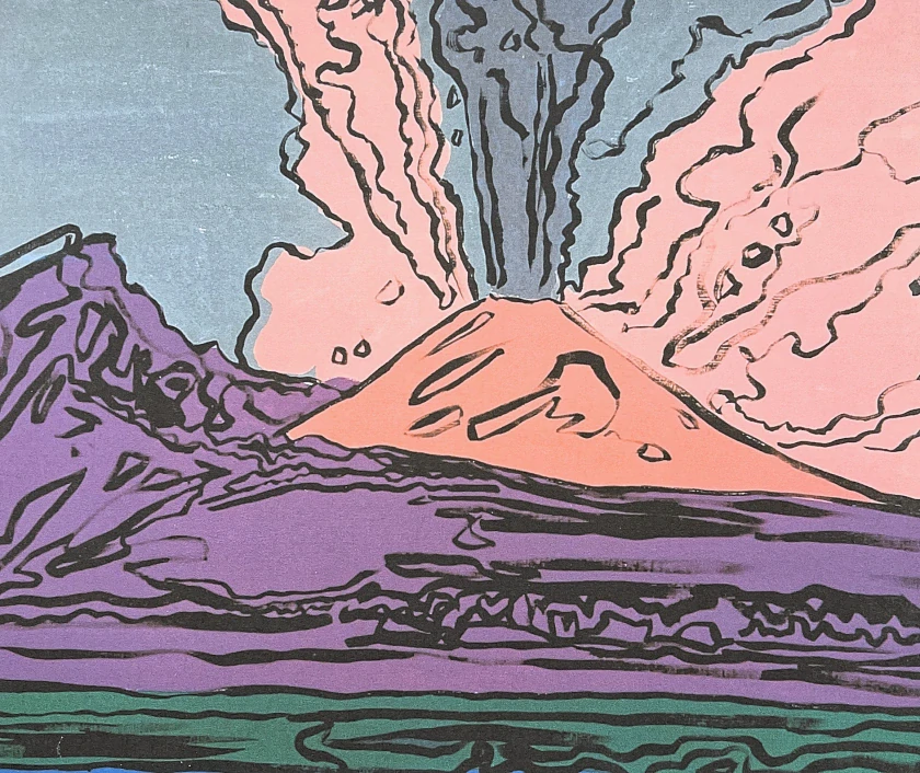Andy Warhol - Vesuvius oranžovo-fialový 20/100 - edice Leo Castelli s certifikátem