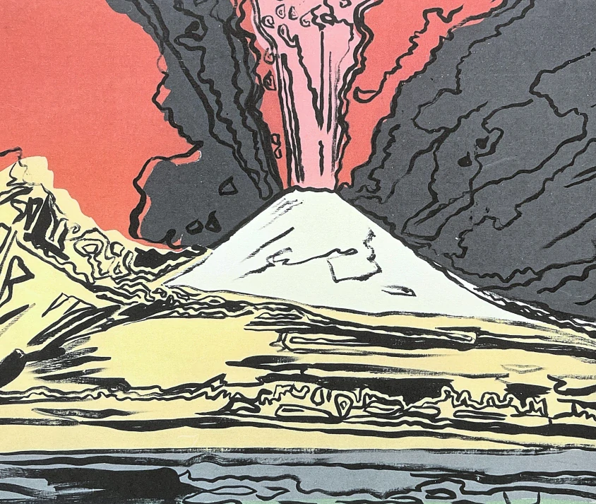 Andy Warhol - Vesuvius bílý 72/100 - edice Leo Castelli s certifikátem