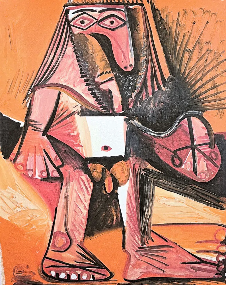 Pablo Picasso - Indian 110/250 - signováno, 28.5x38 cm