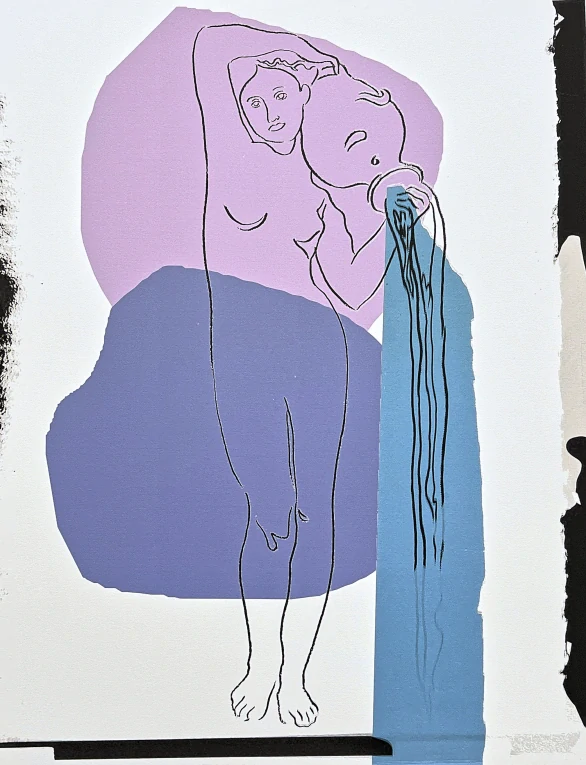 Andy Warhol - Aphrodite růžovo-modrá 14/100 - edice Leo Castelli s certifikátem