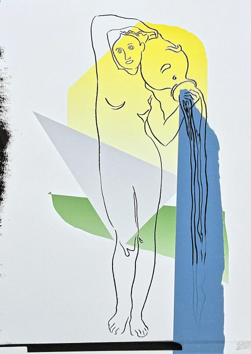 Andy Warhol - Aphrodite žluto-modrá 63/100 - edice Leo Castelli s certifikátem