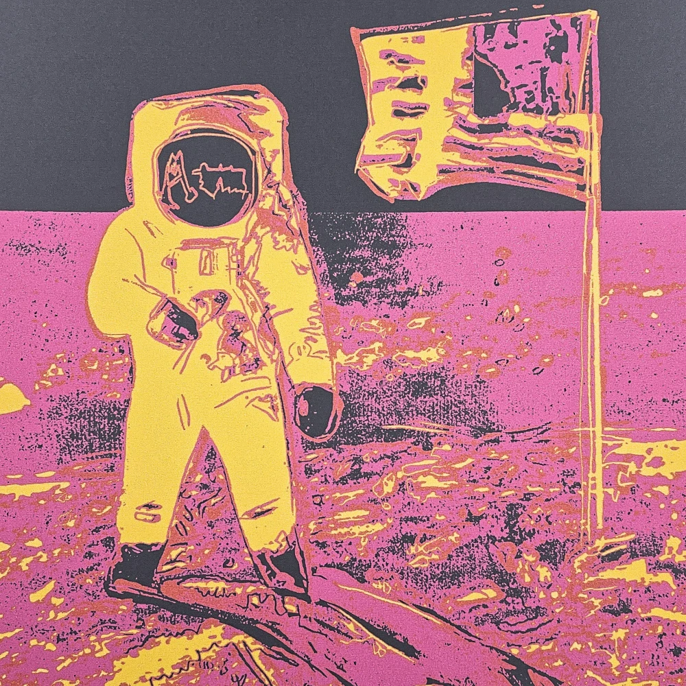 Andy Warhol - Moonwalk žluto-modrý 95/100 - edice Leo Castelli s certifikátem