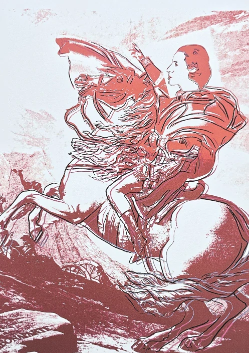Andy Warhol - Diana Vreeland Rampant vínová 70/100 - edice Leo Castelli s certifikátem