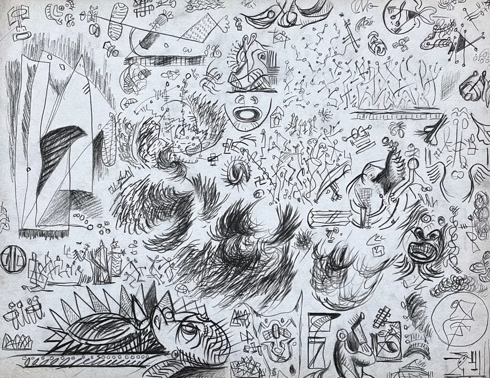 Jackson Pollock - Sheet of studies 45/300 - signováno 50x70cm