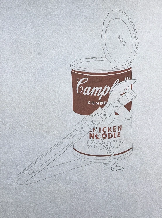 Andy Warhol - Campbell's Soup - Chicken Noodle in pencil 72/100 - edice Leo Castelli s certifikátem