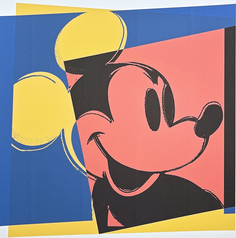 Andy Warhol - Mickey Mouse hlava barevný 38/100 - edice Leo Castelli s certifikátem