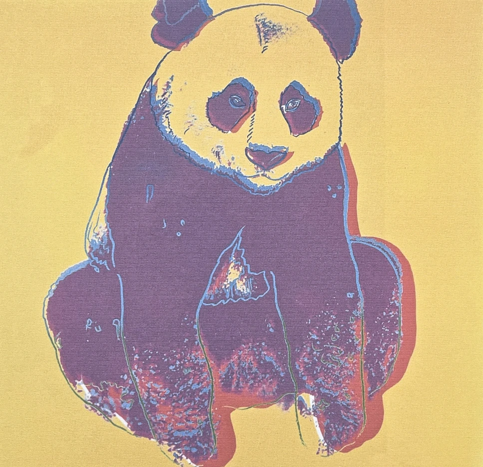 Andy Warhol - Giant Panda žlutá 27/100 - edice Leo Castelli s certifikátem