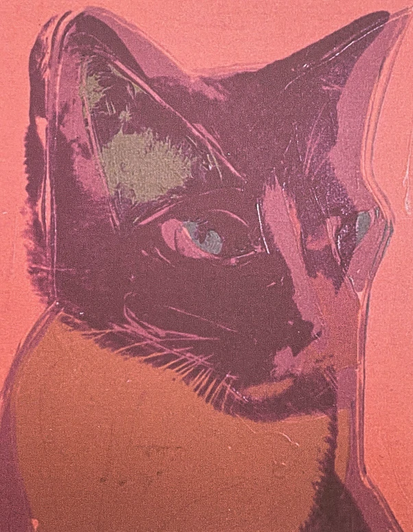 Andy Warhol - The Great Cat Head růžová x/100 - edice Leo Castelli s certifikátem