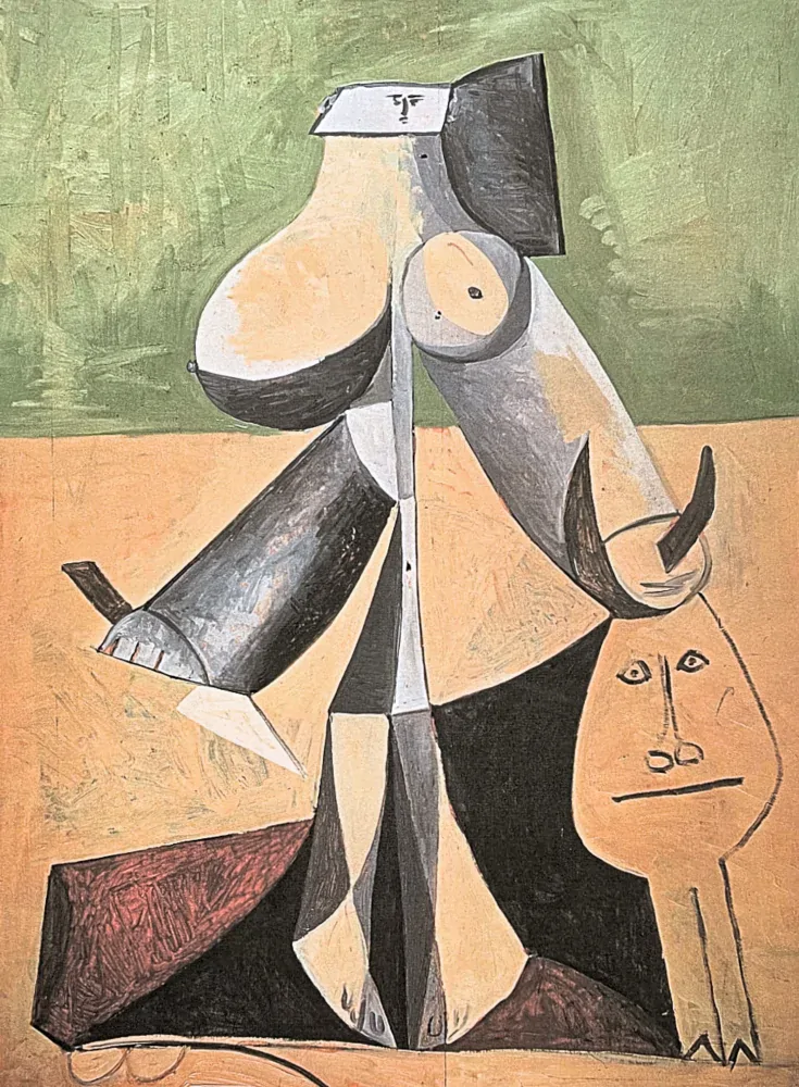 Pablo Picasso - Composition in beige 110/250 - signováno, 28.5x38 cm