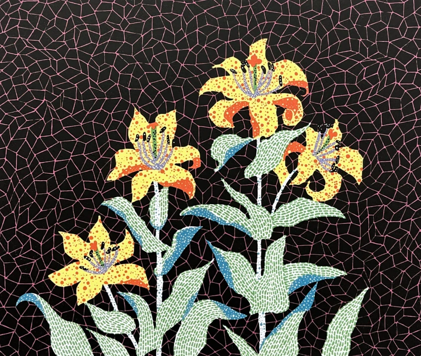 Yayoi Kusama - Lilies x/500 - signováno, číslovaná edice, 50x65 cm
