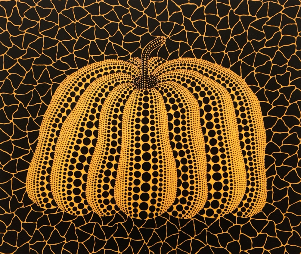 Yayoi Kusama - Pumpkin černá 45/500 - signováno, číslovaná edice, 65x50 cm
