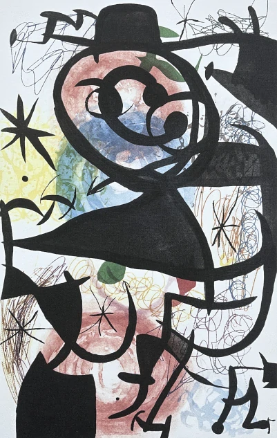 Joan Miró - The clown rose 127/150 - limitovaná edice s certifikátem, signováno, 56x76cm