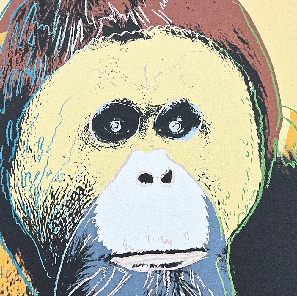 Andy Warhol - Orangutan hnědý 451/2400 - 60x60cm, limitovaná edice CMOA s certifikátem