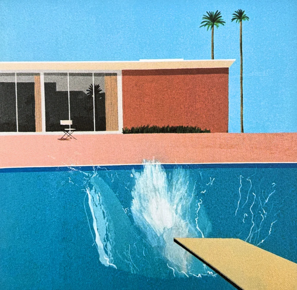 David Hockney - A Bigger Splash x/500 - limitovaná edice s certifikátem, 35x50 cm