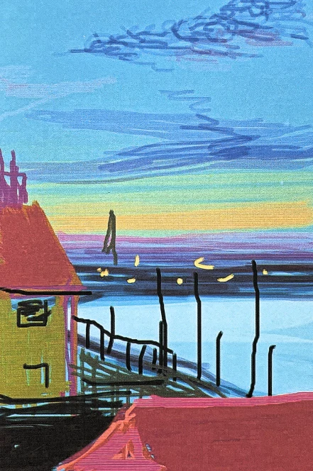 David Hockney - House by the Coast 80/500 - limitovaná edice s certifikátem, 50x35 cm
