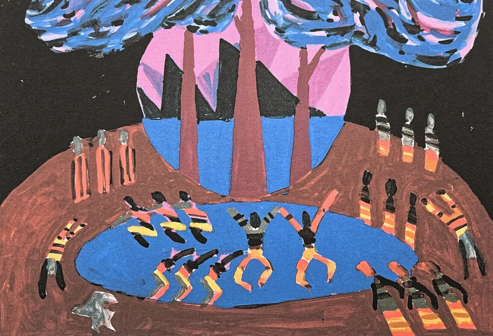 David Hockney - Dancing people 16/500 - limitovaná edice s certifikátem, 50x35 cm