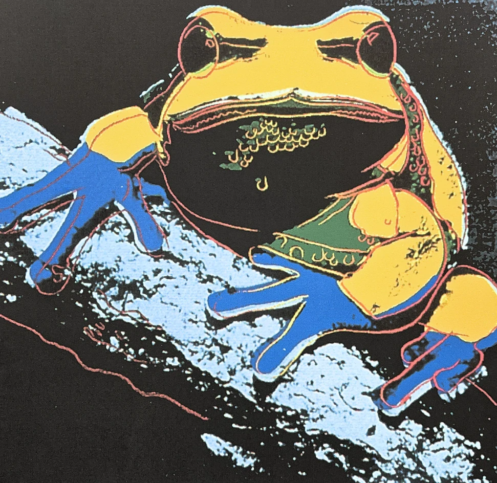 Andy Warhol - Tree Frog žlutá 70/100 - edice Leo Castelli s certifikátem