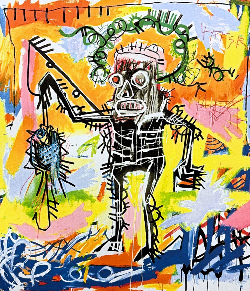 Jean-Michel Basquiat - Fishing 53/300 - limitovaná edice, signováno, 50x70cm