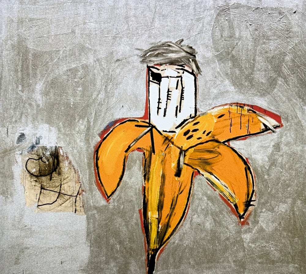 Jean-Michel Basquiat - Andy as a Banana 65/300 - limitovaná edice, signováno, 50x70cm 