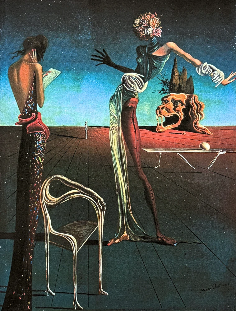 Salvador Dalí - Woman with a Head with Roses- signováno, limitovaná edice, 50x66cm