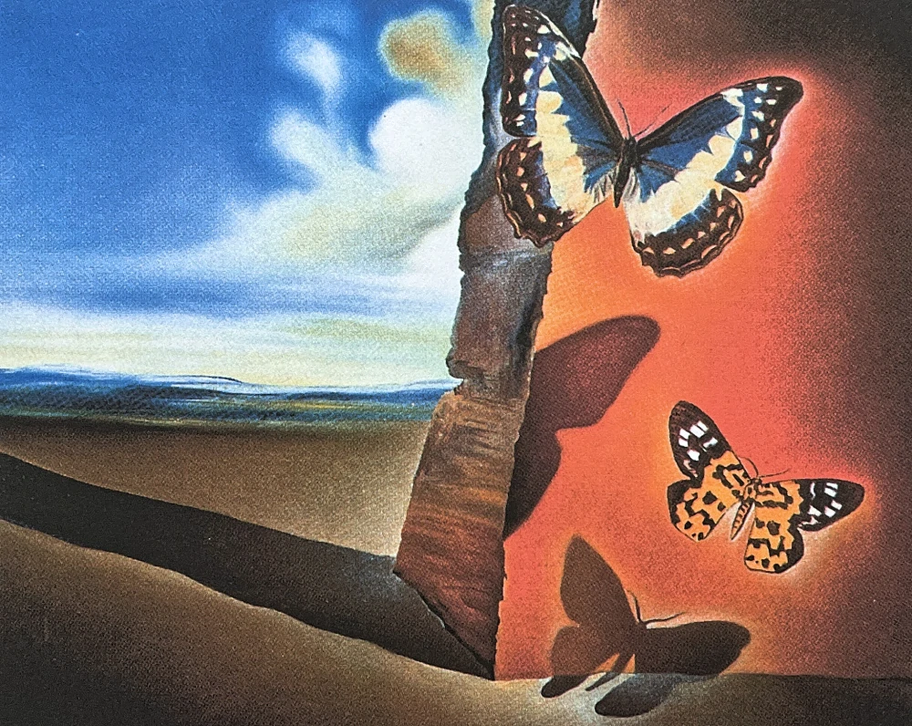 Salvador Dalí - Paysage aux Papillons - signováno, limitovaná edice, 50x66cm