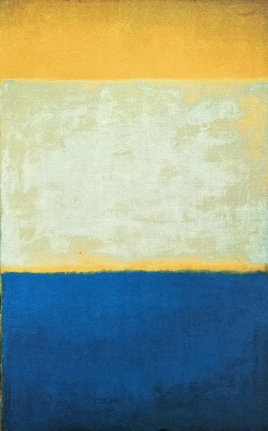 Mark Rothko - No. 16 – yellow, white, blue over yellow on grey x/200 - signováno, s certifikátem, 50x65 cm